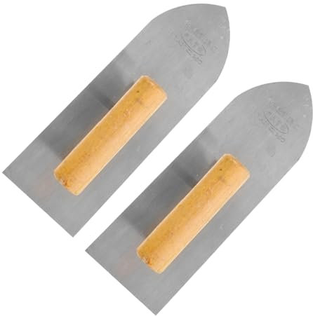 HOMSFOU 2piezas Espátula De Acero Inoxidable Llana Plana Para Albañilería Herramienta Multiusos Para Enlucir Paredes y Cemento De Espátulas