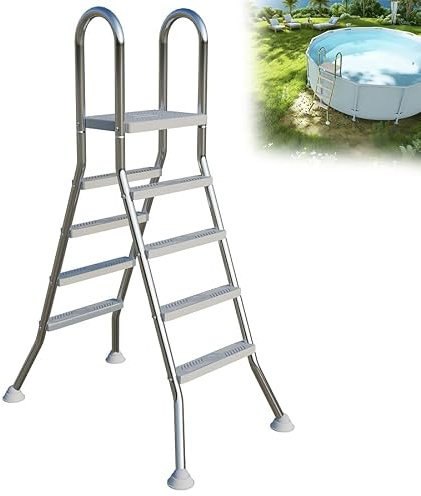 Aufun Scala per piscina in acciaio inox 304, 4 gradini