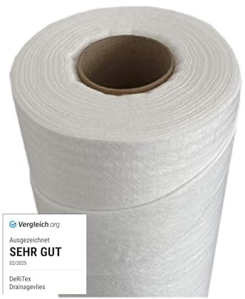 DeRiTex 500g/m² Drainagevlies, Filtervlies (1,5m x 20m = 30m²)