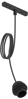 EGLO Zubehör für Schienensystem Easy Track Hängelampe | Adapter für Schienenleiste, Pendelleuchte zum Stecken, Accessoire Lichtschiene Decke, Kunststoff in Schwarz, E27 Fassung