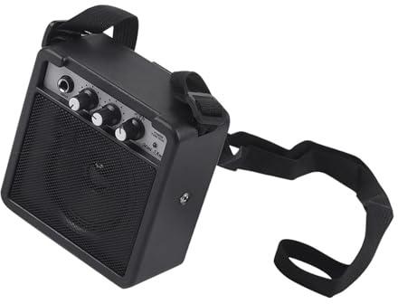 SEAFRONT 5W Amplificatore di Chitarra Mini Portatile, Funzione di Overdrive, Dual Power Alimentatore, Ideale per Chitarristi da Viaggio e Sessioni di Pratica (BLACK)