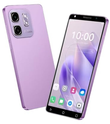 PrzTIk Hot50Pro Billiges Handy, 5,0 Zoll HD-Bildschirm, 16GB ROM (Erweiterung auf 128GB), 3500mAh große Batterie, Gesichts-ID/WiFi/GPS/Android-Telefon (Purple)