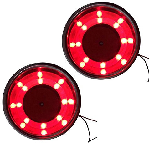 NUZAMAS Getränkehalter aus Edelstahl, mit LED-Licht, Rot, für Boot, Wohnmobil, Wohnmobil, Wohnwagen, 2 Stück