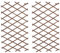 RUDDINGS WOOD Set of 2 x 1.8m x 0.6m Riveted Garden Tan Trellis - Wooden Expanding Diamond Trellis Supports