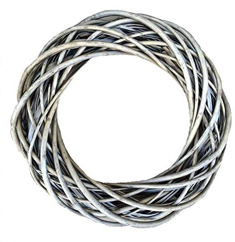 Red Hamper Corona de Mimbre de Color Rojo Envejecido para Lavar Anillos, 49 x 8 cm