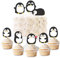Kreatwow 24 Pack Pinguin Cupcake Toppers Picks Pinguin Deko Geburtstag Pinguin Tortenaufleger Cupcake DIY Deko für Jungen Mädchen Geburtstagsparty Baby Shower Supplies
