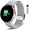 DEALELE Armband Kompatibel mit Samsung Galaxy Watch 4/4 Classic/Galaxy 5/5 Pro/Galaxy 3 41mm / Active 2, 20mm Edelstahl Metall Mesh Ersatz Armbänder für Huawei GT3 42mm / GT2 42mm, Silber