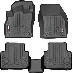 Weathertech Passgenaue Auto Fußmatten Kompatibel mit Audi Q3 / Q3 Sportback F3 2018-23 | Schwarz|1. und 2. Reihe