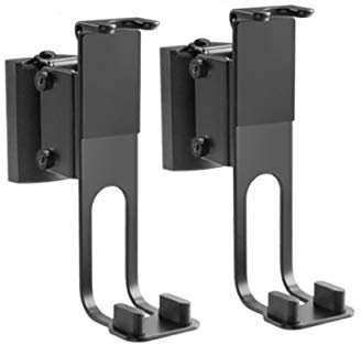 Sat-Fox Wandhalterung Lautsprecher Wandhalter passend für SONOS ONE und Play:1 Boxen 2 er Paar 3 kg belastbar neigbar drehbar Kabelmanagement Halter 2 Wandmontage Box schwarz