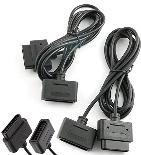 ZYAMY 2pcs SNES Controller Extension Cable 1.8 Meter/ 6ft for The Regular SNES