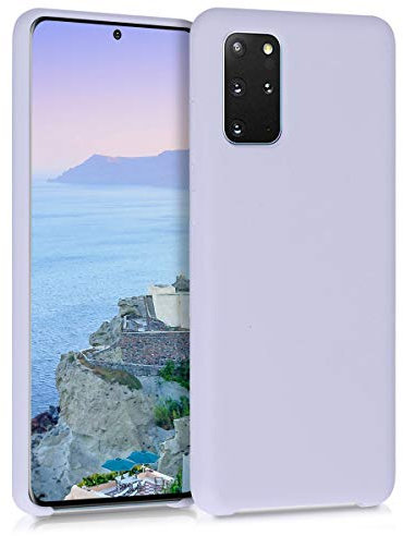 kwmobile Hülle kompatibel mit Samsung Galaxy S20 Plus Hülle - Silikon Handy Case - Handyhülle weiche Oberfläche - kabelloses Laden - Pastell Lavendel