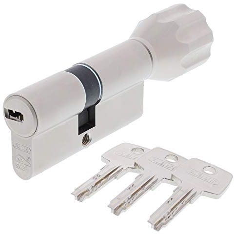 ToniTec Set aus ABUS Profilzylinder als Knaufzylinder EC550 Nachfertigung nach Code inkl. 3 Schlüssel Größe 50 55Kmm