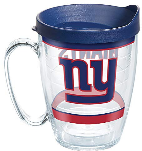 Tervis Made in USA Double Walled NFL New York Giants Insulated Tumbler Cup Keeps Drinks Cold & Hot, 16oz Mug, Tradition