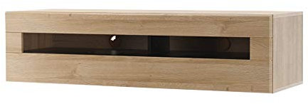 Lowboard hängend Ruby Grandson Oak hell Dekor/schwarz 45x31x38cm TV-Element Wohnzimmerschrank Beistellschrank Wohnzimmervitrine Wohnzimmer