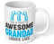 Print Maniacs Personalised Fathers Day Mug Gift Dad Christmas Birthday Awesome Dad Grandad (White, Grandpa)