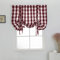 Ricemru Bändchenrollo Tunnelzug Blickdicht Kurz Rot Kariert Landhausstil Raffrollo Scheibengardine Bistrogardine Modern Küche Vorhang Rollo Fenster,80x140cm