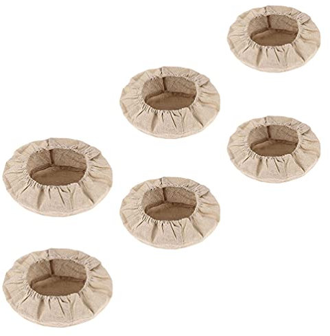 BESTonZON 6 Stücke Bäckerleinen Teigtuch Backen Leinentuch Banneton Proofing Gärkorb Tuch Leineneinsatz Gärtuch für Sauerteig Gärkörbchen Fermentation Brot Backen Backkorb Zubehör