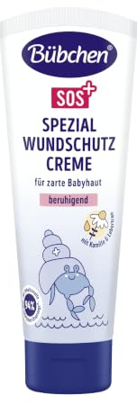 Bübchen Spezial Wundschutz Creme, 75 ml – pflegende und beruhigende Heilsalbe für Babys und Kinder, Wundcreme gegen Hautrötungen, ohne Silikone