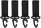 Azarxis Taktischer Schlüsselanhänger, Gürtelclip, Gürtel karabiner, Molle-Gurtband für Bergsteigen Camping Wandern (01 Schwarz - 4 Stück)