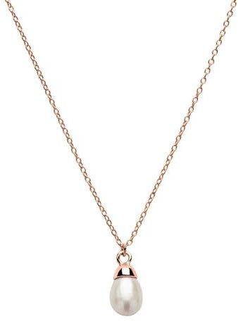 Damenkette 925er Silber rosévergoldet Perle