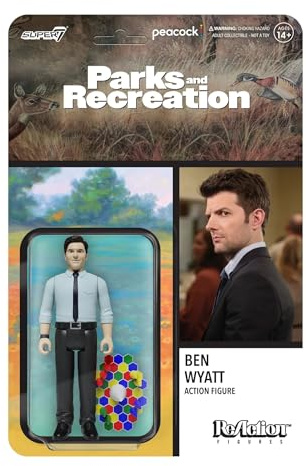 SUPER7 Parks and Recreation Ben Wyatt 3.75 in Reaction Figure