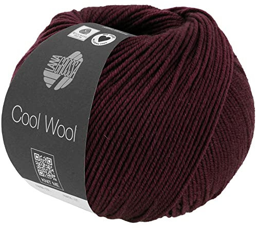 LANA GROSSA Cool Wool Melange | Extrafeine Merinowolle waschmaschinenfest und filzfrei | Handstrickgarn aus 100% Schurwolle (Merino extrafein) | 50g Wolle zum Stricken & Häkeln | 160m Garn FB 1404