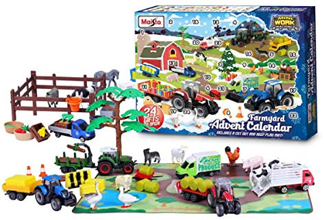 Maisto M12566 Mini Metallarbeiten Machines-Farm Adventskalender, Verschiedene Farbe