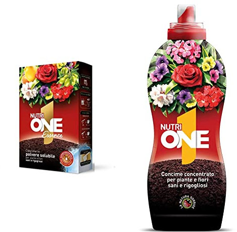 Nutri 1 One ESSENCE - CONCIME IDROSOLUBILE, Scuro & NutriONE Concime concentrato per Piante e Fiori, 1 litro, 1000 unità