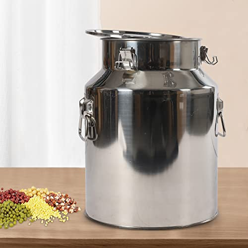 Bricco per il latte in acciaio inox 201, ermetico, secchio per il vino, per il latte, per il tè, con guarnizione in silicone, resistente, 28 l
