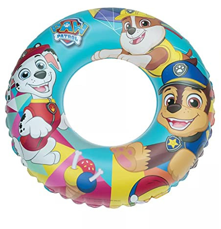 PAW PATROL Kinder Jungen Mädchen Schwimmflügel Armbänder und Swim Ring für Kinder Armbänder Schwimmhilfe für Kinder von 3 bis 6 Jahren Ideal für Pool, Strand und Schwimmbad (Blau-Ring)