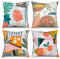 ASDCXZ Kinder Kissenbezug 40x40 cm 4er Set, Niedlich Unregelmäßig Muster Blume Blätter Sofa Dekokissen Kissenbezüge Kissenhülle Waschbar Polyester Flachs Textil Outdoor Kopfkissenbezug Kissen Bezug