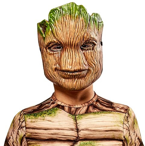 Rubies Máscara Groot para niño, máscara con detalles impresos, Oficial Marvel para Carnaval, Navidad, Cumpleaños, Fiestas y Halloween.