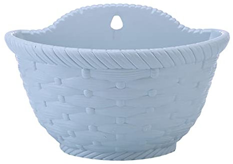Hxiaen Macetas colgantes de plástico semicircular para colgar en la pared, macetas para colgar en la pared, macetas de succión automáticas, hidroponía, flores, rejilla de montaje en pared (D, talla