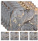 HAOCOO Placemats and Coasters Set of 4, Heat Resistant Waterproof Non-Slip Cork Placemats Table Mats for Dining Kitchen Indoor Outdoor, Easy to Clean Wipeable Place Mats 21.5 x 30cm (Fluid grey)