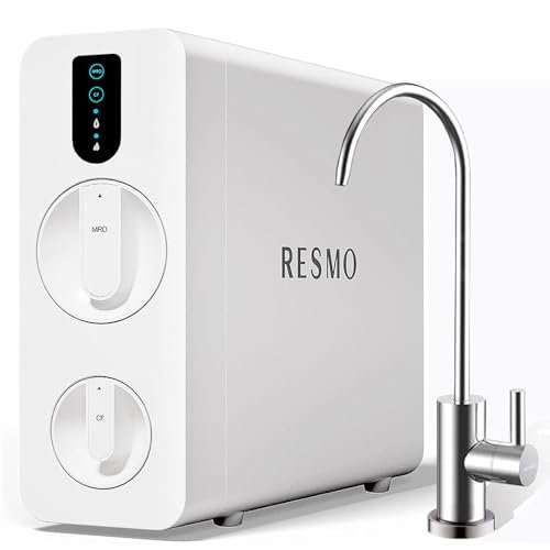 Umkehrosmose Anlage RESOM 2600, Umkehrosmose Wasserfilter 600 GPD, 8-stufiges RO-Wasserfiltersystem, Untertischuntertisch-System, 2:1 pur für Drainage, NSF/NSI 372 zertifiziert u