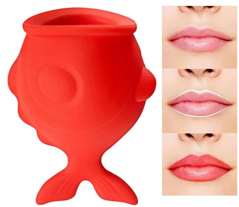 Fish Lip Enhancer - Neuheit Lip Plumping Device, Silikon Lip Plumper | Natürliches Lippenverbesserungswerkzeug für vollere Lippen | Lippensauger Beauty Tool für volle und schmollmollige Lippen