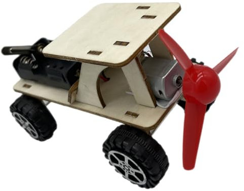 WOONEKY 1 Ensemble Hors Route Modèle De Voiture Scientifique Jouet Voiture À Énergie Éolienne Assembler Modèle Véhicule À Énergie Éolienne Modélisme Kit DIY Assemblé Jouet