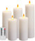 Da by LED-Kerzenlicht, analoges Flammenkerzenlicht, batteriebetriebenes Kerzenlicht, Timer-Funktion mit Fernbedienung, echtes Wachs. 5er-Set.