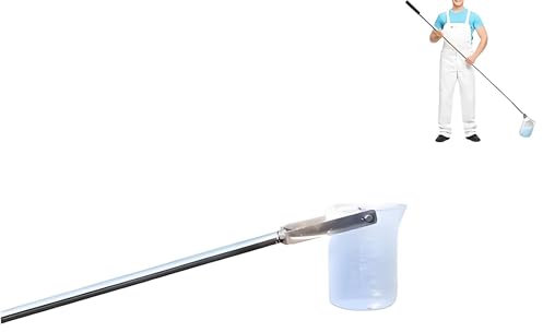 MEOYCHB Edelstahl-teleskop-wasserprobennehmer Und Pp-pendelbecher, Probenschöpfkelle,Schwimmbad-reinigungsset,Pool-Skimmer, Wasserprobenstange(Size:1.23-5m/4ft-16.4ft,Color:1000ml)
