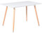 HOGAR24 ES Mesa de Cocina de diseño Moderno, Estilo Nordico, Acabado Color Blanco, Patas de Madera, Medidas: 100 cm (Ancho) x 75 cm (Alto) x 70 cm (Fondo).