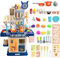 RedCrab Ensemble de Cuisine pour Enfants, 45 Pièces Accessoires Cuisiniere Enfant avec Effet Vapeur & Fonctions Son et Lumière, Cuisine Jouet Cadeaux Jeu de Rôle pour Garçons Filles (Bleu)