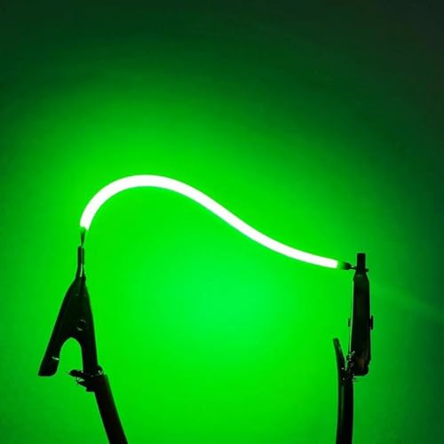 LISOCLU Flexibles 3-V-Filament, 38 mm, 60 mm, 80 mm, 95 mm, 130 mm, 145 mm, 185 mm, 255 mm, 300 mm, 450 mm, LED-Glühfaden, LED-Perlendiode, Lichtzubehör, 300 mm, Softfilament, Grünlicht, 3 V