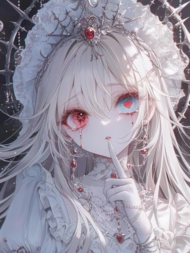 MIRONS DIY Diamond Painting, Comic-Mädchen, I, 40 * 50cm 5D Diamant Gemälde Malen nach Zahlen Voll Set Embroidery kit Kristall Strass Stickerei Kreuzstich Set Leinwand Home Wand Decor