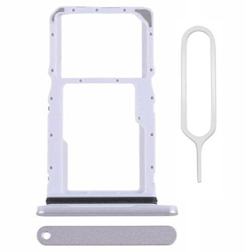 Générique Tiroir Carte SIM+ MicroSD pour Samsung Galaxy Tab A9+ (SM-X215, SM-X216) Support Adaptateur pour Carte SIM et memoire Plateau Porte - Argent