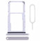 Générique Tiroir Carte SIM+ MicroSD pour Samsung Galaxy Tab A9+ (SM-X215, SM-X216) Support Adaptateur pour Carte SIM et memoire Plateau Porte - Argent