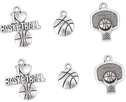 HAPINARY 6St sportliche Reize couple necklace silver chain Basketball-Fan-Schmuck Basketball-Team Schmuck Bonding-Armbänder für Paare Basketball-Halskette hals zubehör Basketball-Anhänger