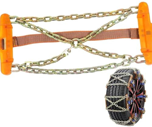 Reifenketten für LKWs, Schneeketten für Autoreifen,Auto-Winterreifenketten - Stahl-Leicht-LKW-Autorad-Eisketten, enge Verbindungsstruktur