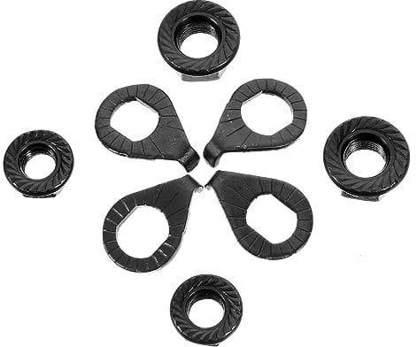 INOOMP Bicycle Axle Nuts and Hanger Washers Kit Includes M8 and M10 Hook Nuts and Flange Nuts for Secure Wheel Installation and Stability on ' Bikes and Balance Bikes