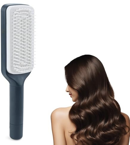Self Cleaning Hair Brush - Retractable Bristles Hair Brush Detangler Detangling - Anti Static Massage Comb-Brush for Effortless Hair Removal and Cleaning