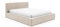 Sofello Polsterbett FILO 90x200 120x200 140x200 160x200 180x200 200x200 Metall-Lattenrost Bettkasten Kord (Poso 105 - Creme, 200x200)